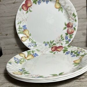 Corelle Chutney pattern set of  4, 10 1/4" dinner plates
